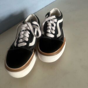 Vans Kids Black and White Sneakers
